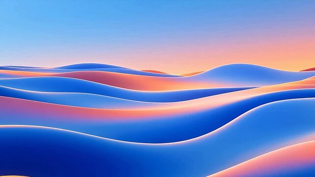 Abstract blue and orange wave pattern