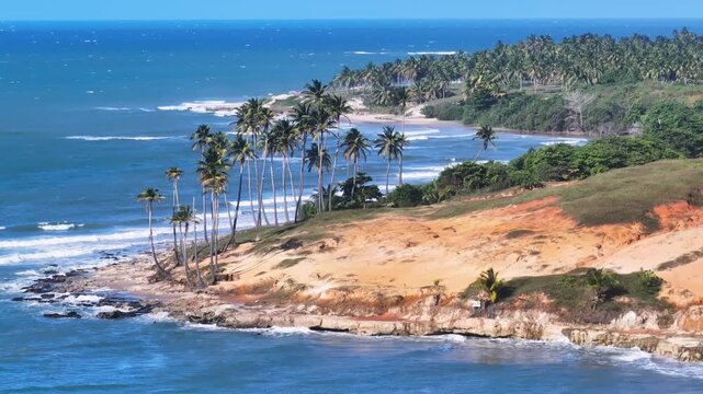 Lagoinha Village At Paraipaba In Ceara Brazil. Beach Landscape. Beautiful Cliff. Vacations Destinations. Lagoinha Village At Paraipaba In Ceara Brazil. Summer Travel.