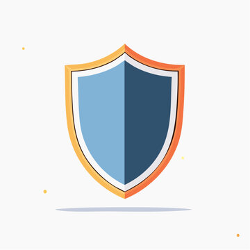 Flat design shield icon