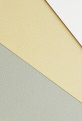 Fototapeta premium Abstract beige geometric paper texture background banner. Minimal geometric shapes and lines in beige, gray colours template, trend design. 