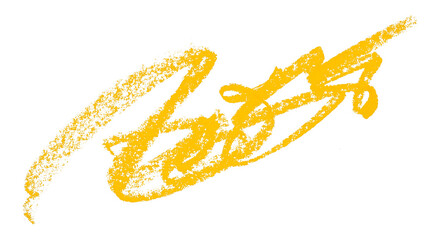 Plakat yellow pencil strokes isolated on transparent background