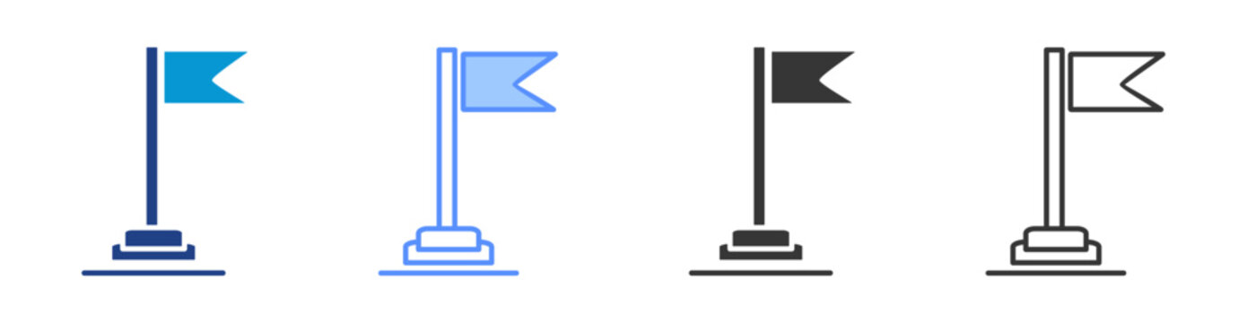 MILLESTONE FLAG icon set multiple style collection	
