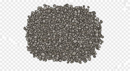 Cartoon grey rocks pebbles stone pile background isolated abstract natural material rough surface geology. © Emongrapic