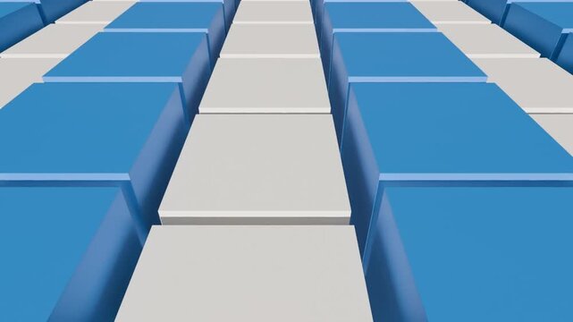 3d cube pattern texture energy blue building