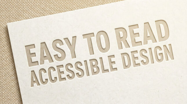 Clean Typography Emphasizing Readability and Accessible Design on Textured Paper