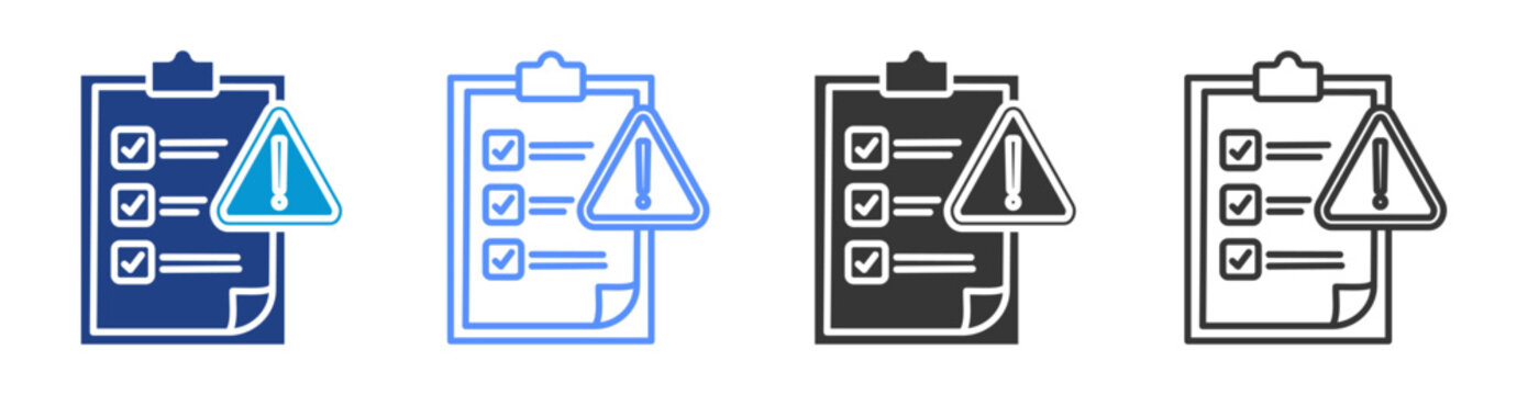 RISK ASSESSMENT  icon set multiple style collection	
