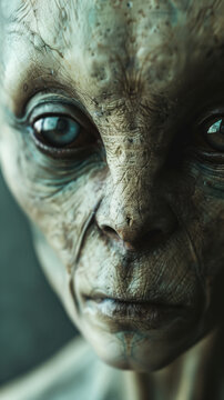 Alien Face Shows Subtle Non-Human Features and Expressions