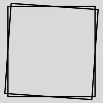 graphic design of two layers of square frames on a light gray field