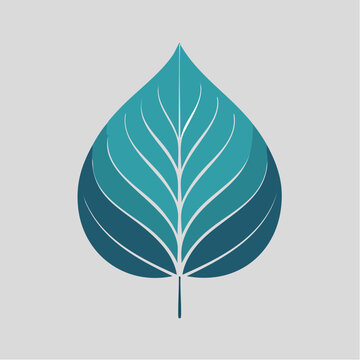 Stylized Blue Leaf Icon