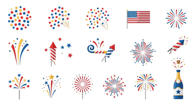 American Independence Day Fireworks.