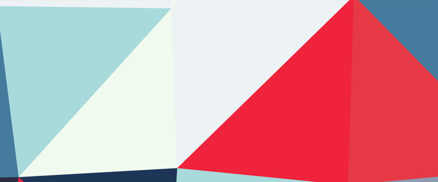Presentation Abstract Geometric Triangle Pattern Background in Red