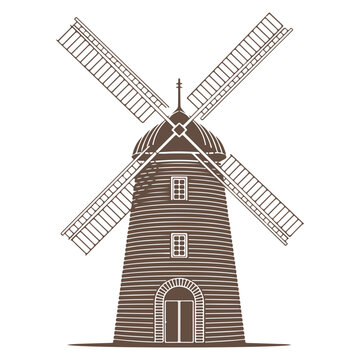 Windmill logo silhouette