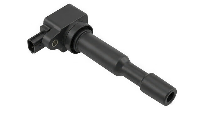 Automotive ignition coil for internal combustion engine isolated on transparent background