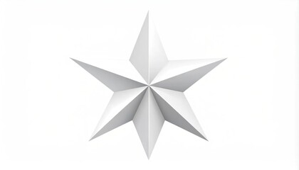 Obraz premium A stark white, six-pointed star, centrally positioned against a clean white backdrop