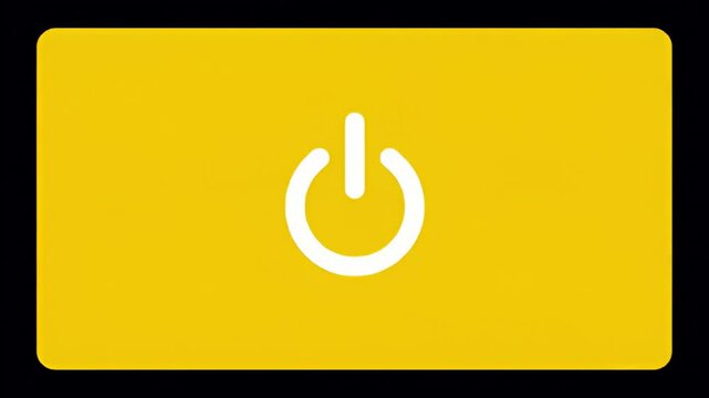 Yellow window graphic with an off/on switch in the middle on a black background