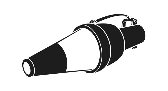 Black and white megaphone illustration.