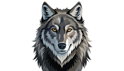 wolf head clipart vector illustration © Nayon