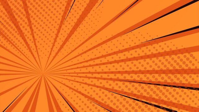 Abstract orange sunburst grunge vector background with retro rays and vintage textured light design