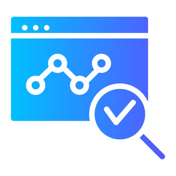 machine performance analytics line icon