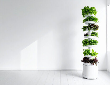 Sustainable Urban Agriculture with Indoor Hydroponic Grow Tower Systems
