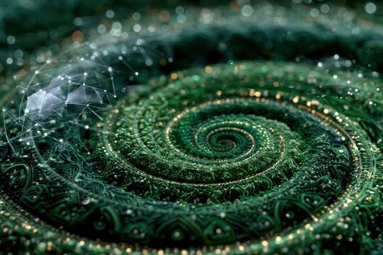 AI technology quantum computing abstract fractal digital art design