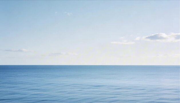 calm ocean horizon scene simplified into a minimal composition perfect for summer