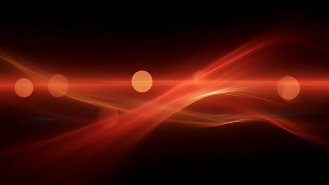 Orange fire light texture smoke abstract glow wave energy background, orange light texture smoke fire glow black background with soft bokeh and abstract line, orange light texture smoke fire glow