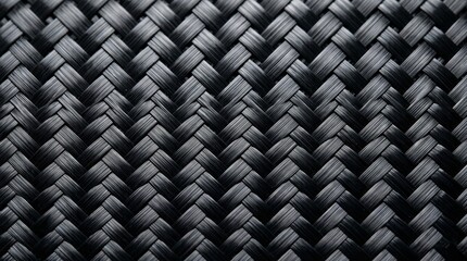 Naklejka premium Carbon Fiber Weave Texture Herringbone Pattern Macro Abstract Background