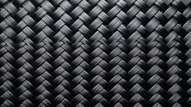 Carbon Fiber Weave Texture Herringbone Pattern Macro Abstract Background
