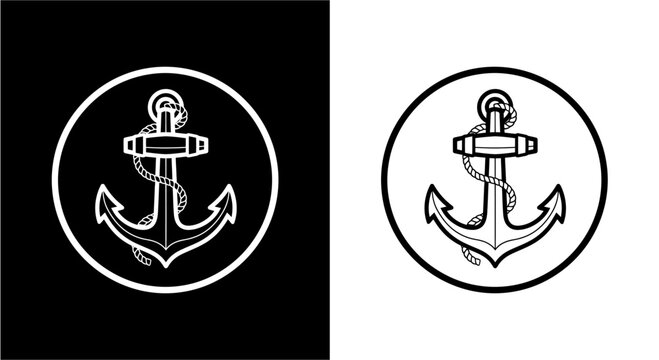 Black and white anchor icons.