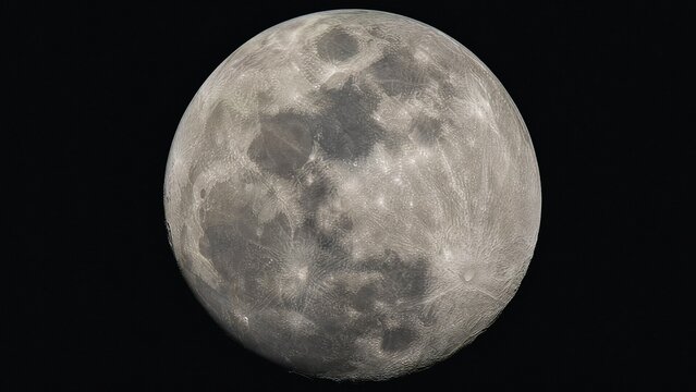 Close-up of the moon's surface against a dark night sky, showcasing lunar details.