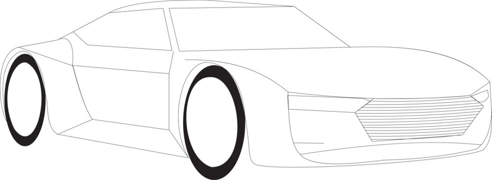 car one line art vector design