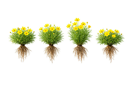 yellow flowers isolated on white