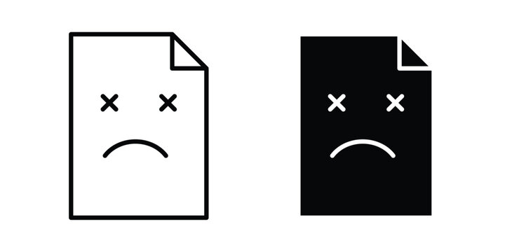 Broken Image icon - web black vector design.