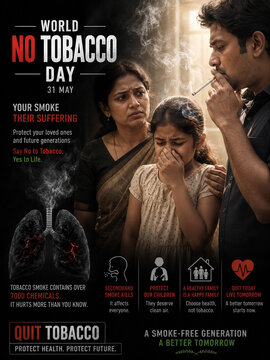 World No Tobacco Day Emotional Family Awareness Campaign Poster