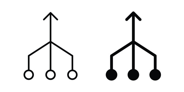 Consolidation icon - web black vector design.