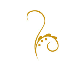 Fototapeta premium Elegant Gold Flourish Ornament