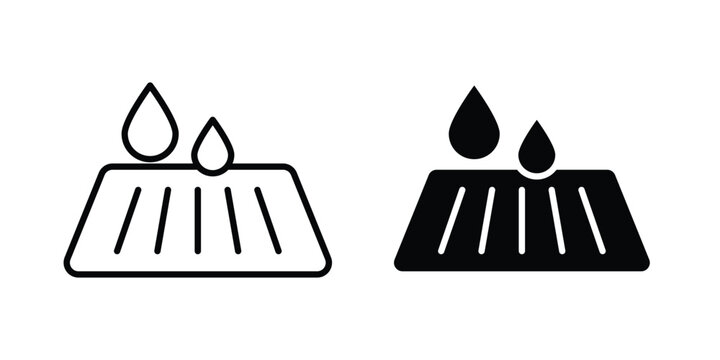 Drain or Drainage icon - web black vector design.