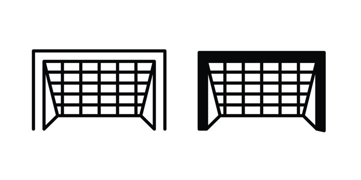 Goal net icon - web black vector design.