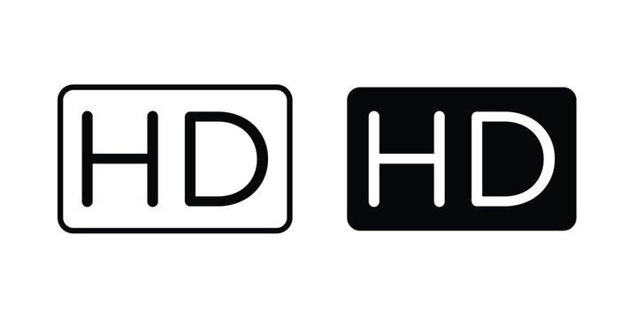 High definition icon - web black vector design.