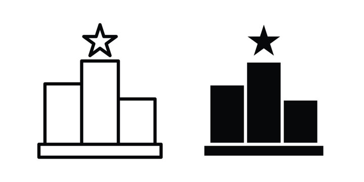 Leaderboard icon - web black vector design.