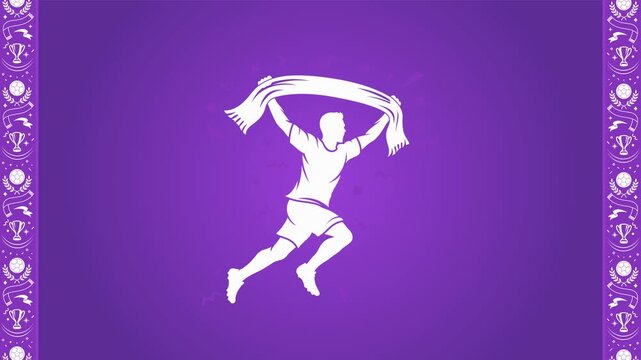 Animated Football Supporter Looping Border Background