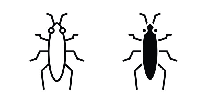 Locust icon - web black vector design.