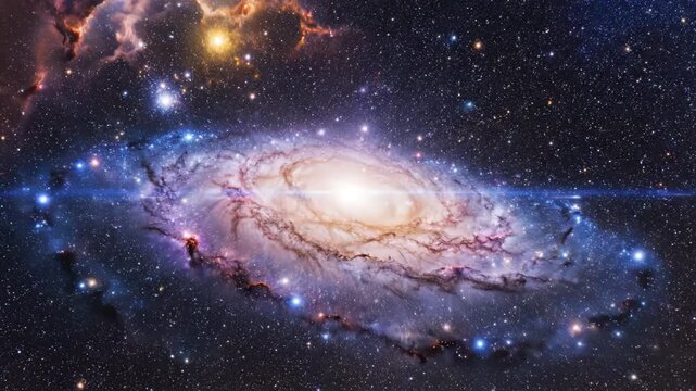 Galaxy with stars and nebula perfect for wellness retreats and nature documentaries