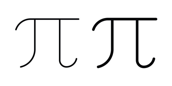 Pi icon - web black vector design.