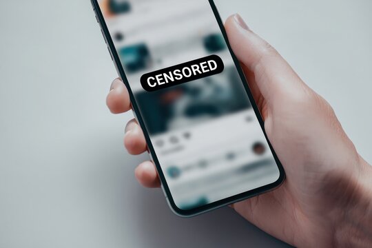 Modern Smartphone Displaying Censored Content