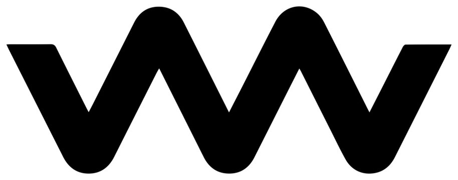 Black volatility icon representing market fluctuations and trading risk on white background