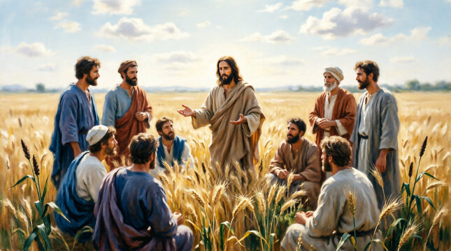 Jesus reveals the wheat and weeds parable, teaching divine judgment at harvest's end.