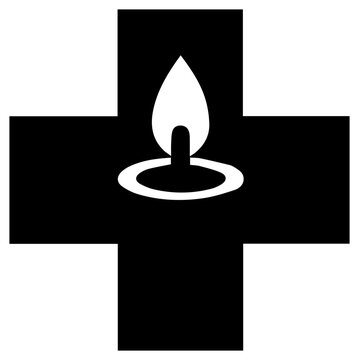 Solid black filled icon of doji candle indecision symbol on white background representing uncertainty and market trends in finance and trading