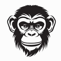 Fototapeta premium Wild Gorilla Head Brand Symbol Vector Graphic Design On White Background